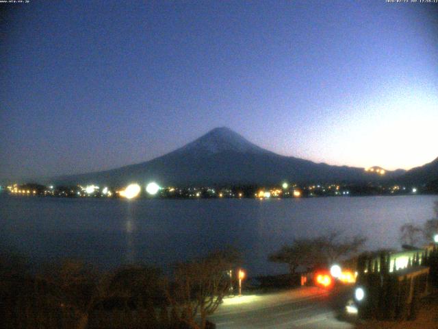 河口湖からの富士山