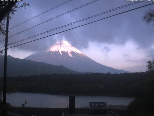 西湖からの富士山