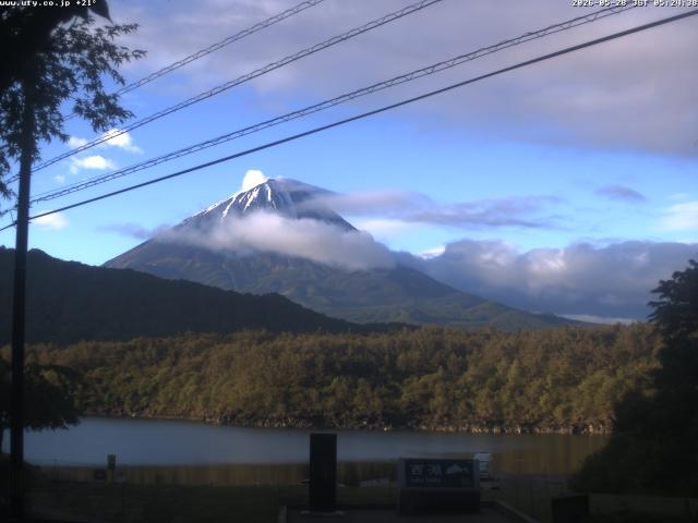 西湖からの富士山