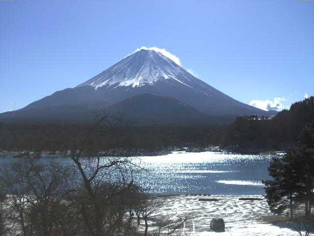 精進湖からの富士山