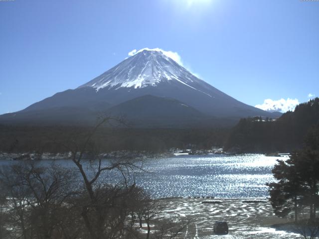 精進湖からの富士山