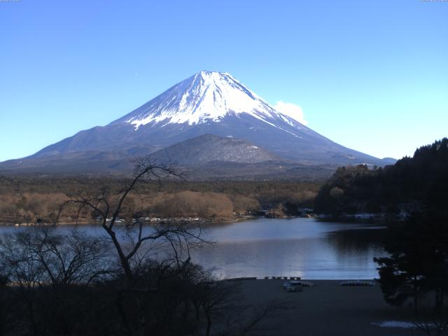 精進湖からの富士山