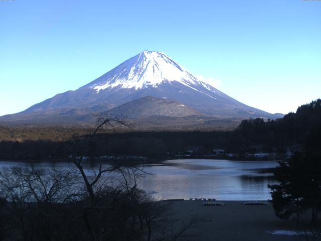 精進湖からの富士山