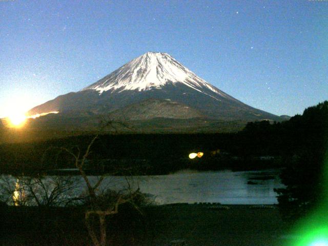 精進湖からの富士山