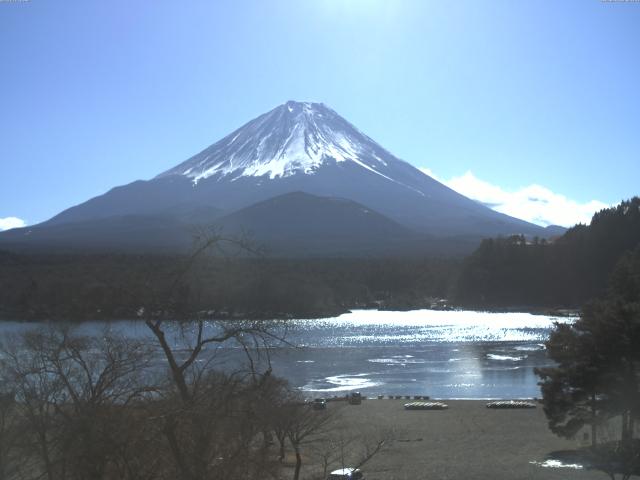 精進湖からの富士山
