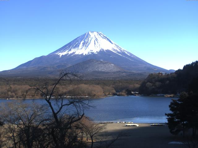 精進湖からの富士山