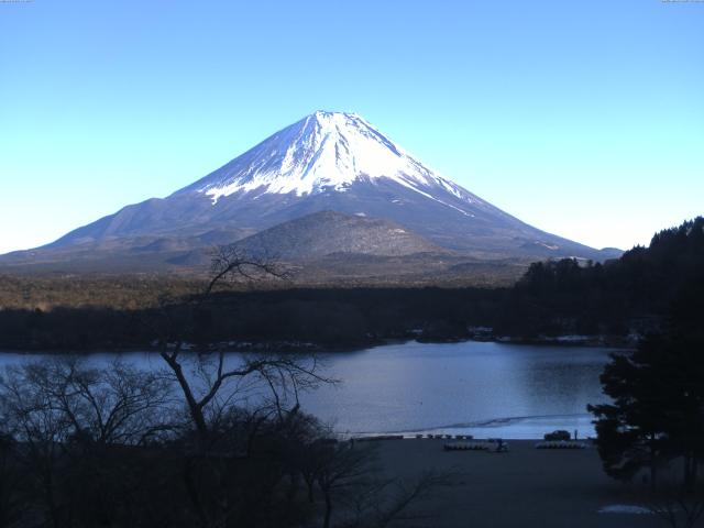 精進湖からの富士山