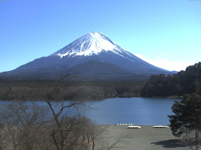 精進湖からの富士山