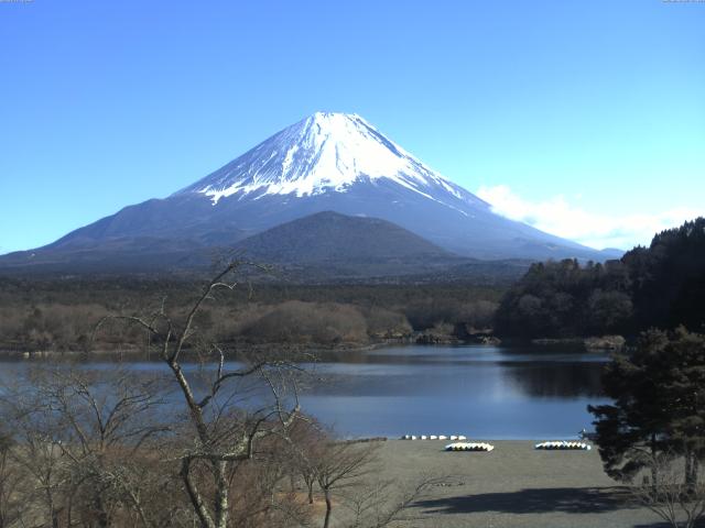 精進湖からの富士山