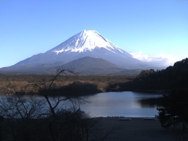 精進湖からの富士山