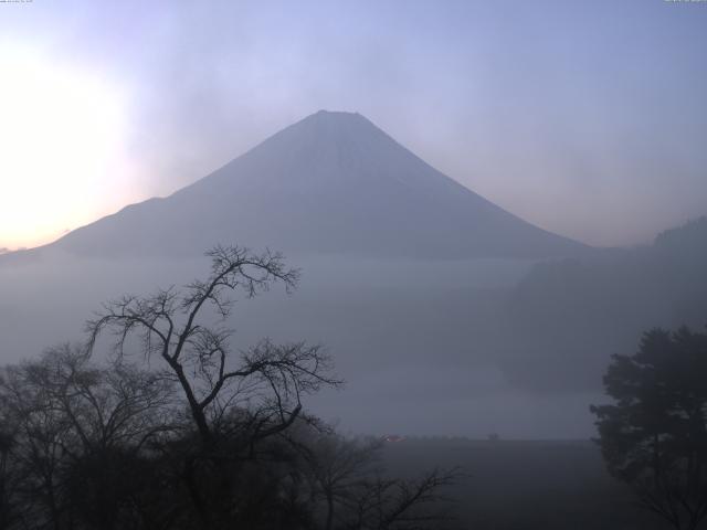 精進湖からの富士山