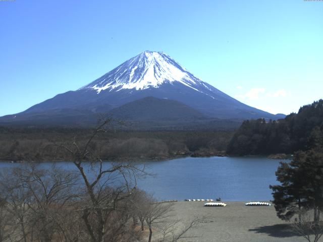精進湖からの富士山