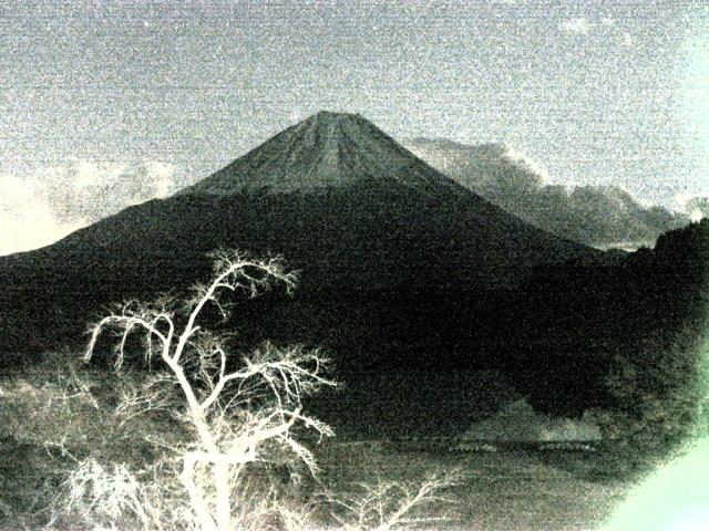 精進湖からの富士山