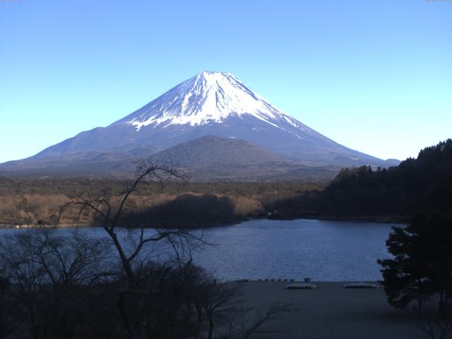 精進湖からの富士山