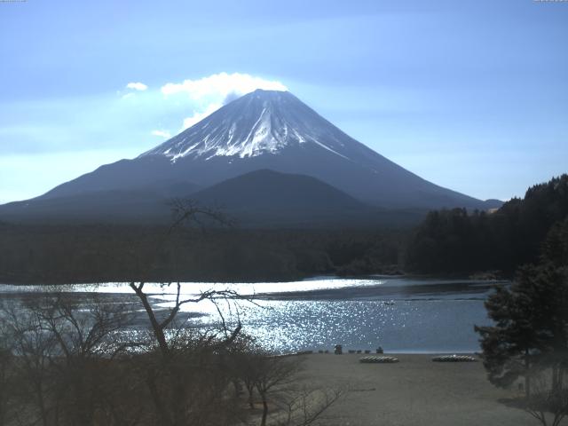 精進湖からの富士山