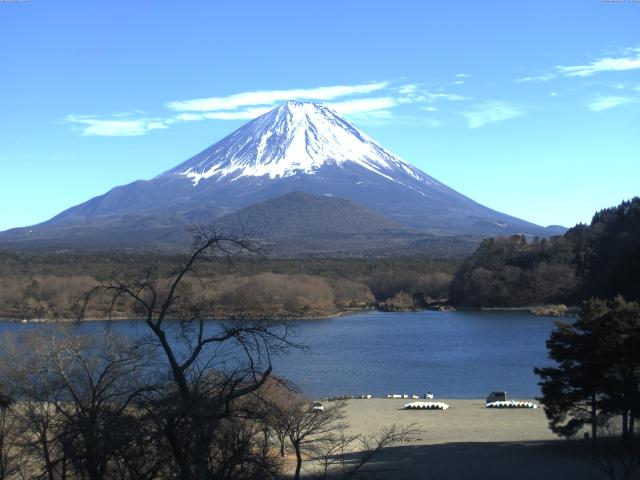 精進湖からの富士山