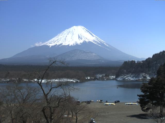 精進湖からの富士山
