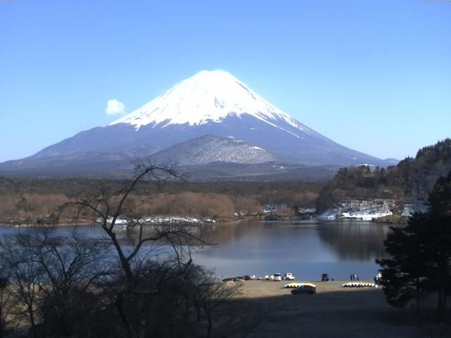 精進湖からの富士山