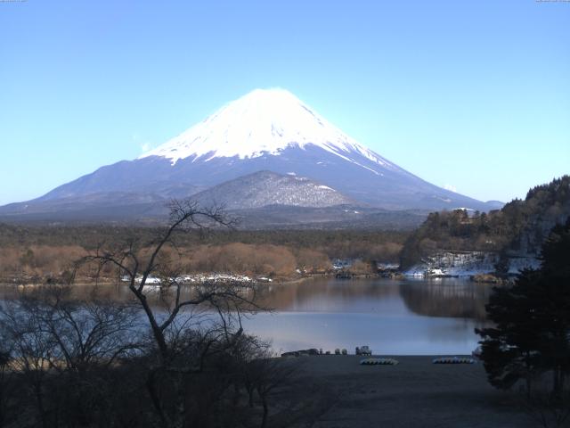 精進湖からの富士山