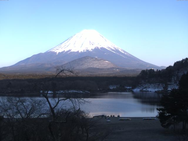 精進湖からの富士山