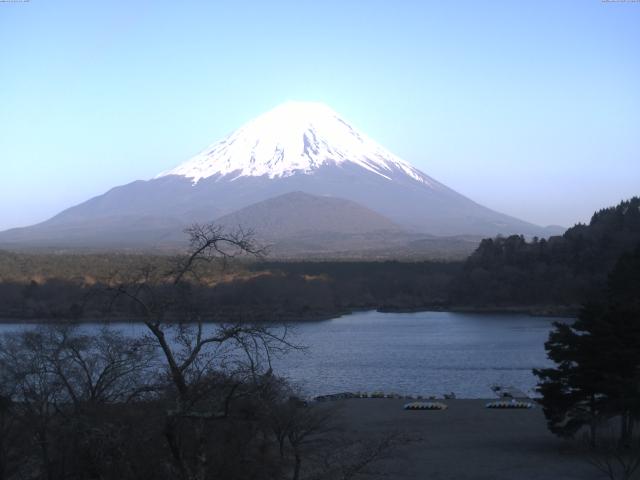 精進湖からの富士山