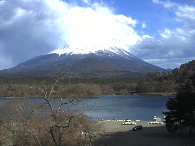 精進湖からの富士山