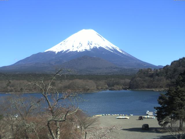精進湖からの富士山