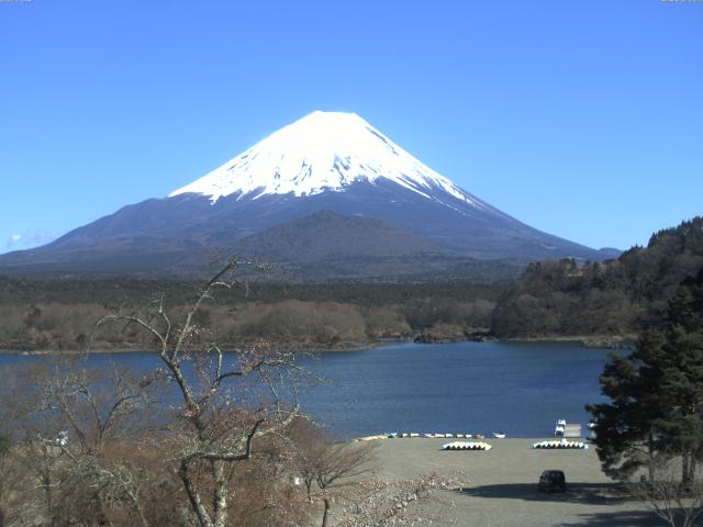 精進湖からの富士山