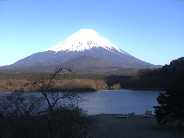 精進湖からの富士山