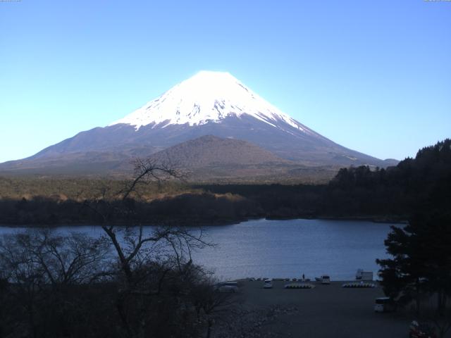 精進湖からの富士山