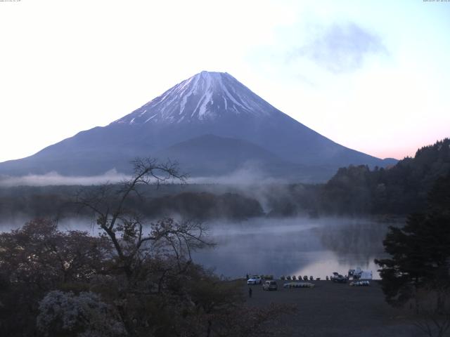 精進湖からの富士山
