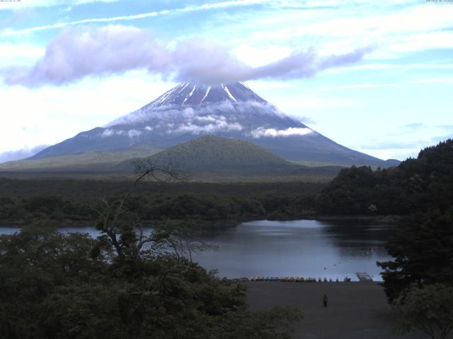 精進湖からの富士山