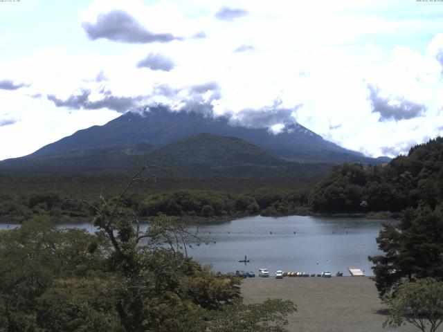 精進湖からの富士山