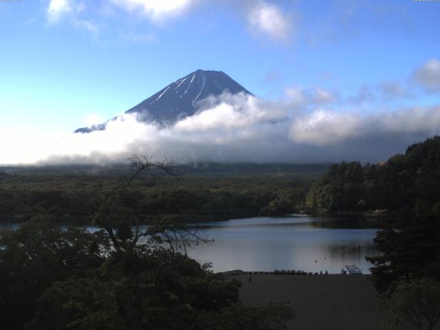 精進湖からの富士山
