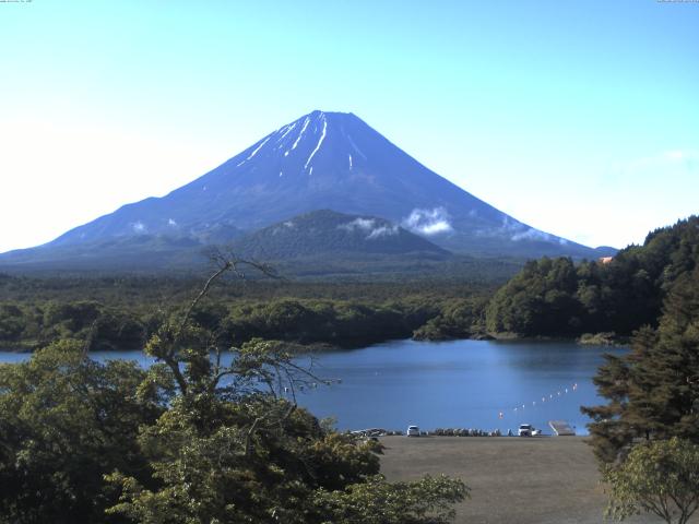 精進湖からの富士山