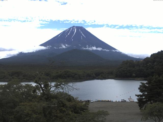 精進湖からの富士山