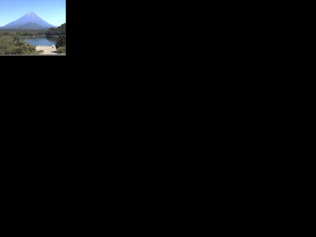 精進湖からの富士山