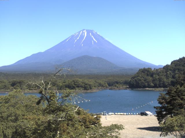 精進湖からの富士山
