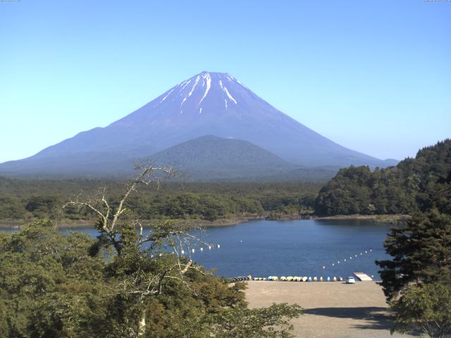 精進湖からの富士山