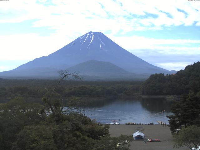 精進湖からの富士山