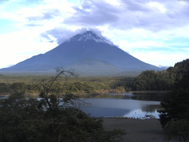 精進湖からの富士山