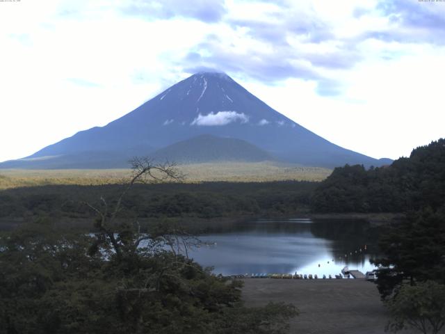 精進湖からの富士山