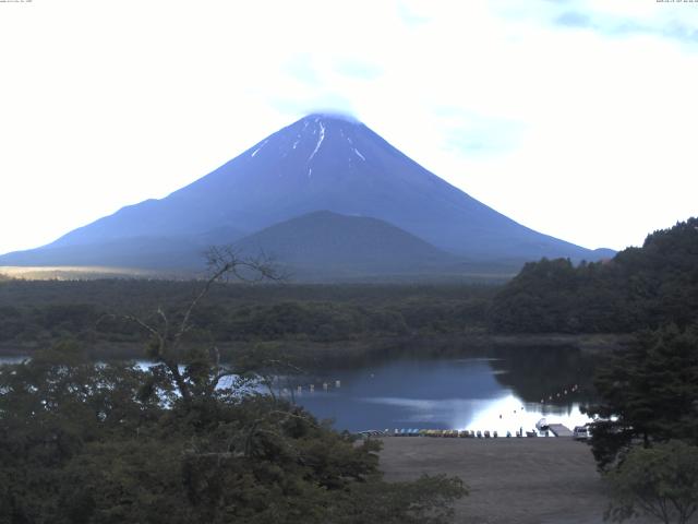 精進湖からの富士山