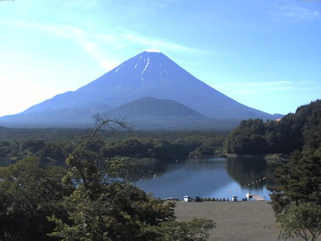 精進湖からの富士山