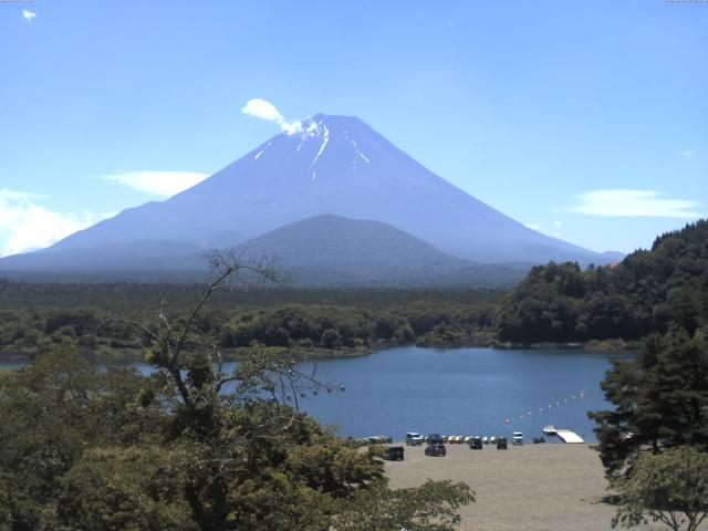 精進湖からの富士山