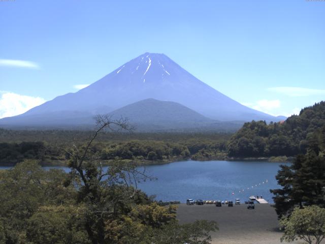 精進湖からの富士山
