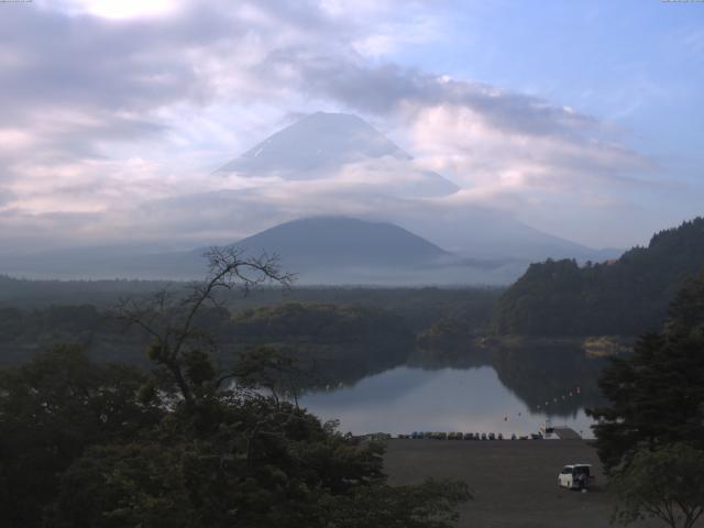 精進湖からの富士山