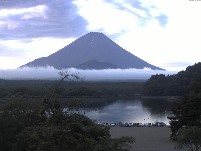 精進湖からの富士山