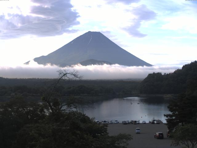 精進湖からの富士山