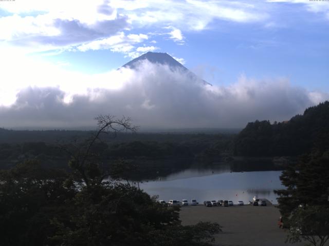 精進湖からの富士山